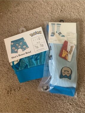Bioworld MEN’s SNORLAX Pokémon Boxer Brief and Crew Socks Set